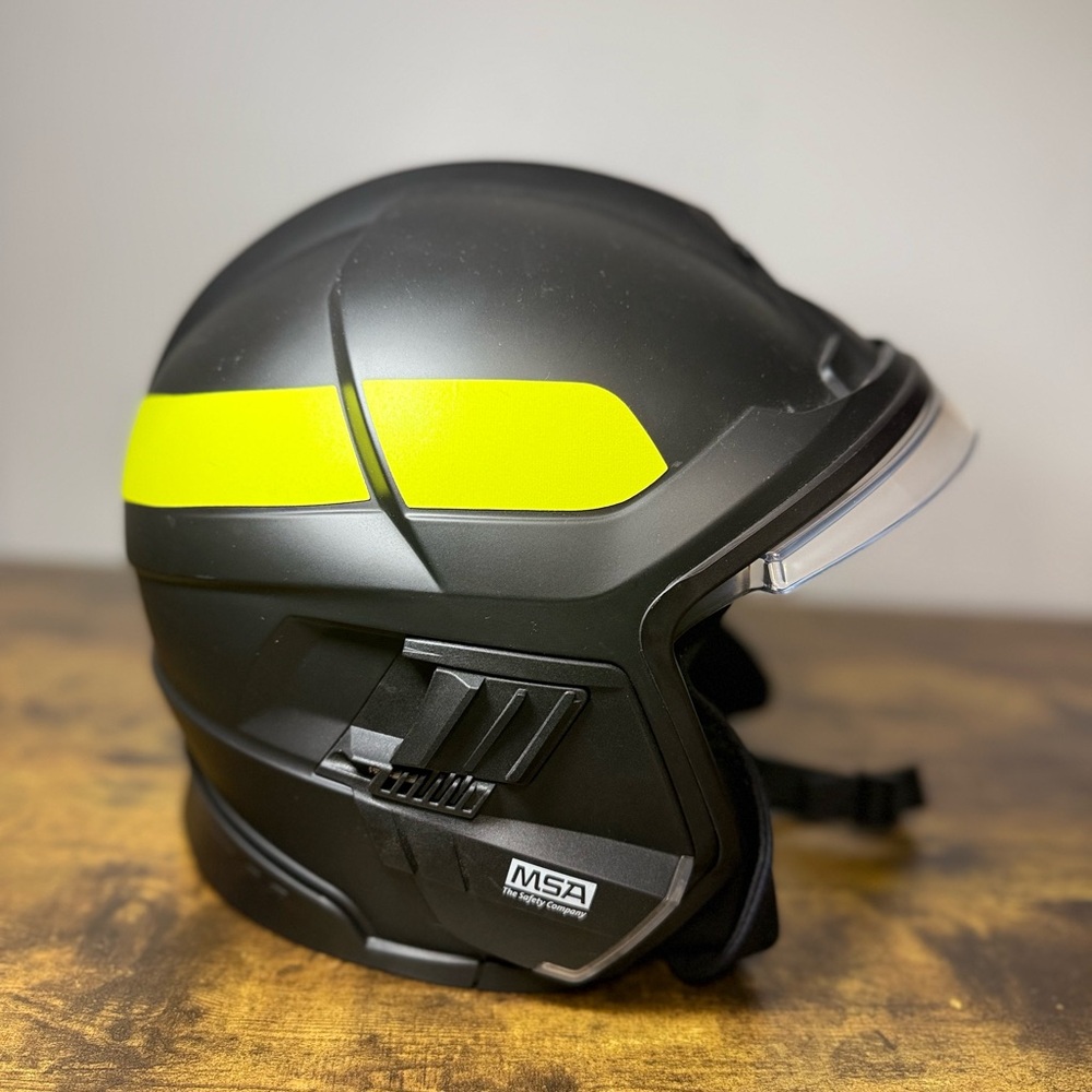 Matte Black MSA CAIRNS XR1 European Firefighting Helmet